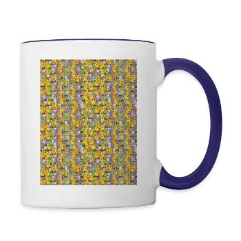 House City on grey - Contrast Coffee Mug - white/cobalt blue - Right