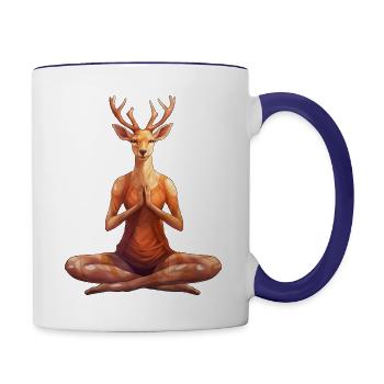 Yogi Hirsch - Contrast Coffee Mug - white/cobalt blue - Right