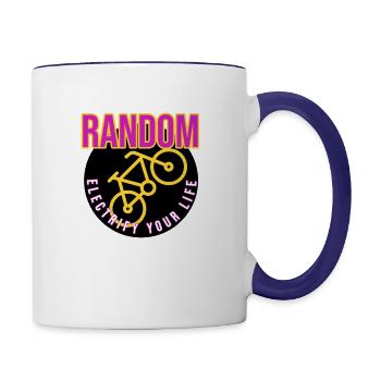 RANDOM EBIKES GEAR - Contrast Coffee Mug - white/cobalt blue - Right