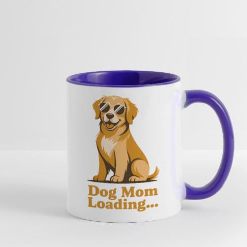 Dog Mom Loading Golden Retriever Sunglasses - Contrast Coffee Mug