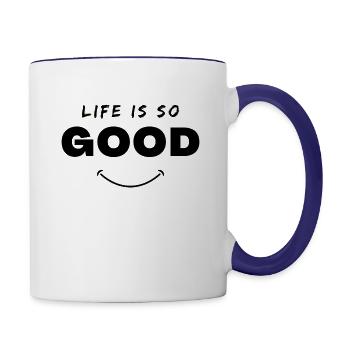 Funny - Contrast Coffee Mug - white/cobalt blue - Right