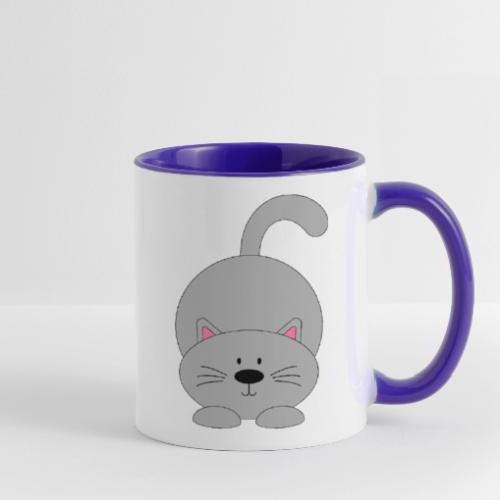 Lovely Grey Kitty - Soft Cozy Newborn Gift - Contrast Coffee Mug