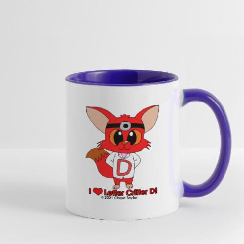 I Heart Letter Critter D - Contrast Coffee Mug