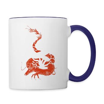 Rowan House NCF - Contrast Coffee Mug - white/cobalt blue - Right