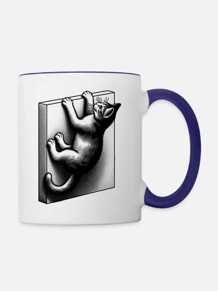 New Project 25 - Contrast Coffee Mug - white/cobalt blue