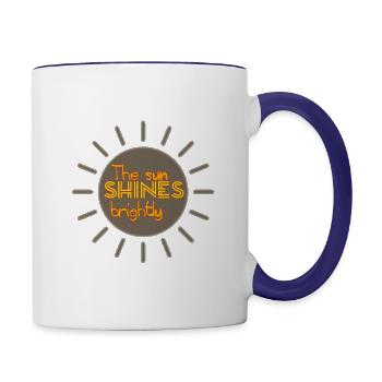 The sun shines brightly - Contrast Coffee Mug - white/cobalt blue - Right