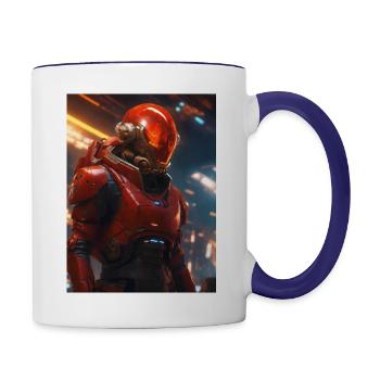 Galactic Guardian - Contrast Coffee Mug - white/cobalt blue - Right