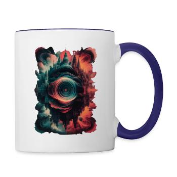 World in Chaos: The Rise of Global Conflict - Contrast Coffee Mug - white/cobalt blue - Right