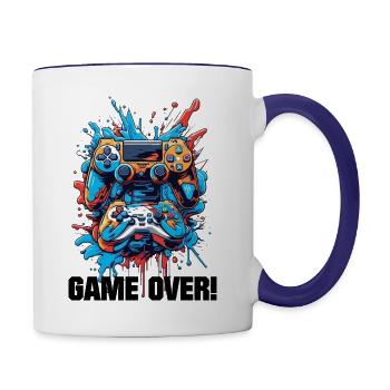 Game on,Game Controller Design - Contrast Coffee Mug - white/cobalt blue - Right