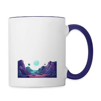 Encouraging quote design - Contrast Coffee Mug - white/cobalt blue - Right