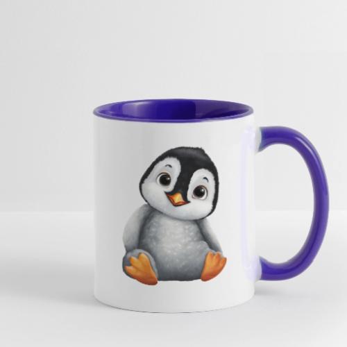 Innocent Penguin Sitting - Contrast Coffee Mug