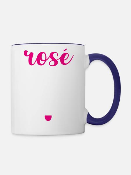Rose Kinda Day - Contrast Coffee Mug - white/cobalt blue