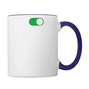 Self Control Funny Picture - Contrast Coffee Mug - white/cobalt blue - Right