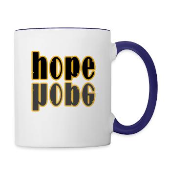 hope - Contrast Coffee Mug - white/cobalt blue - Right