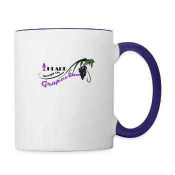 Heard through the Grapevine - Contrast Coffee Mug - white/cobalt blue - Right