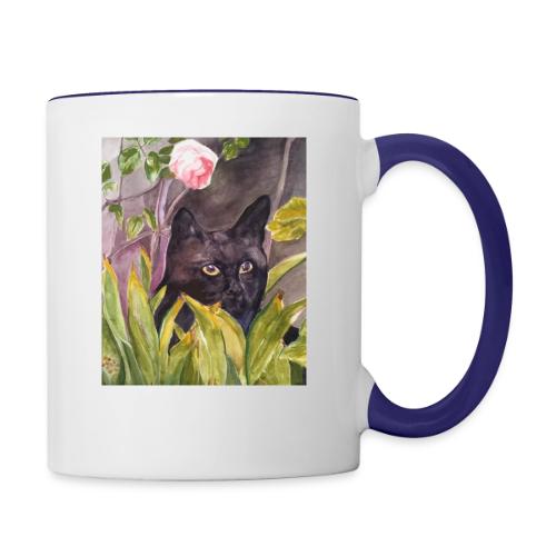 Black cat - Contrast Coffee Mug