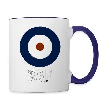 RAF WWII Type A Emblem - Contrast Coffee Mug - white/cobalt blue - Right