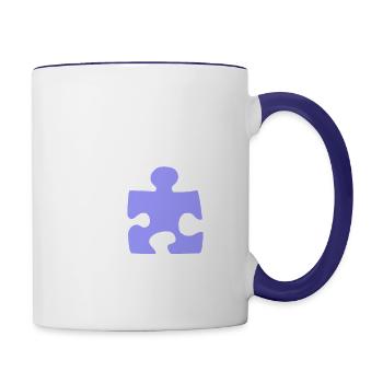 To Puzzle Is To Be Alive - Contrast Coffee Mug - white/cobalt blue - Right