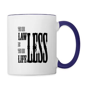 lawless lifeless - Contrast Coffee Mug - white/cobalt blue - Right