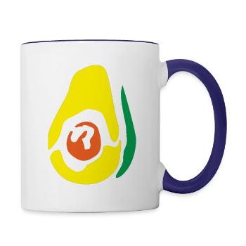 Avocado Slice - Contrast Coffee Mug - white/cobalt blue - Right