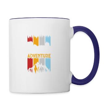 Everyday T shirt Design - Contrast Coffee Mug - white/cobalt blue - Right