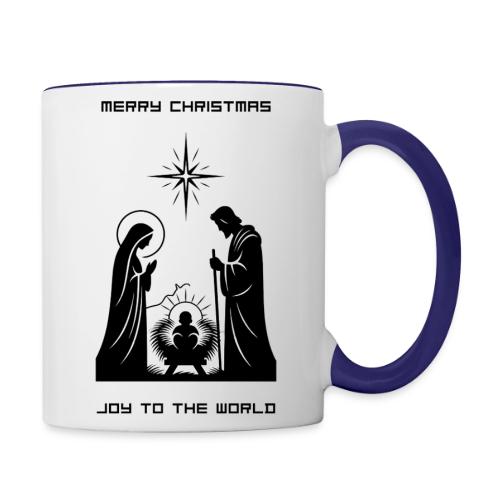 Joy to the World T-Shirt | Minimalist Nativity - Contrast Coffee Mug