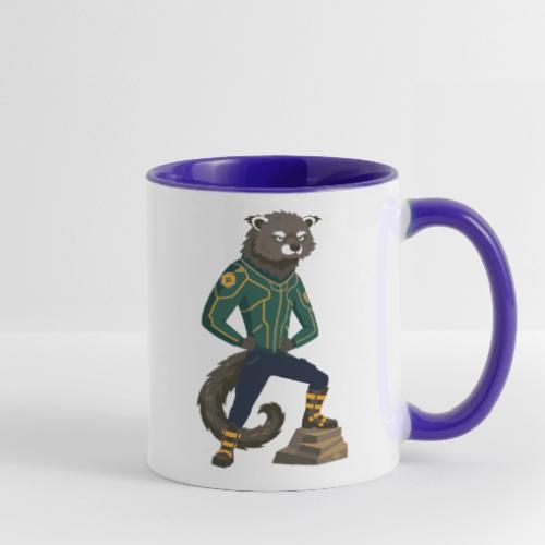 Raccoon Ranger in Neon Armor - Contrast Coffee Mug