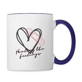 Healing - Contrast Coffee Mug - white/cobalt blue - Right