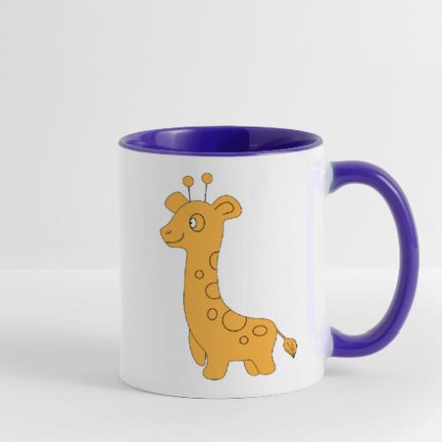 Playful Baby Giraffe - Infant Gear and Tea Cup - Contrast Coffee Mug