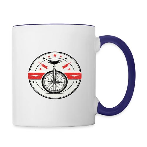 Boltz and Stars Unicycle - Contrast Coffee Mug