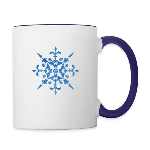 Coastal Christmas Snowflake - Contrast Coffee Mug