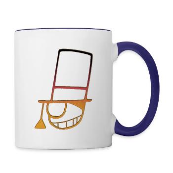 manga detective - Contrast Coffee Mug - white/cobalt blue - Right