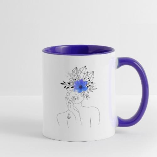 Third Eye Flower Goddess - Crystal Design - Contrast Coffee Mug
