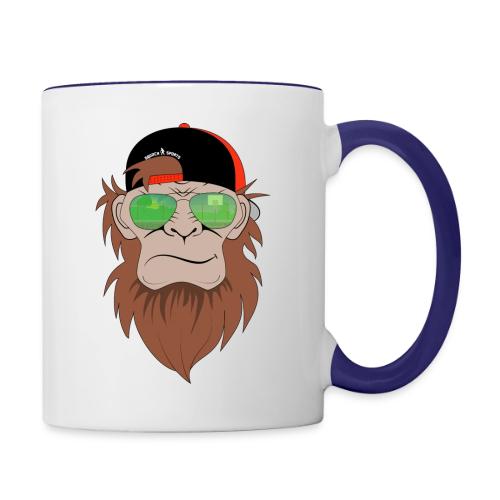 Squatch Basketball Cartoon - Contrast Coffee Mug