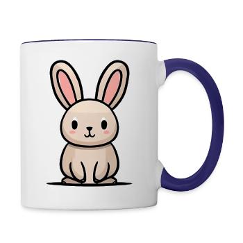 Cut design - Contrast Coffee Mug - white/cobalt blue - Right