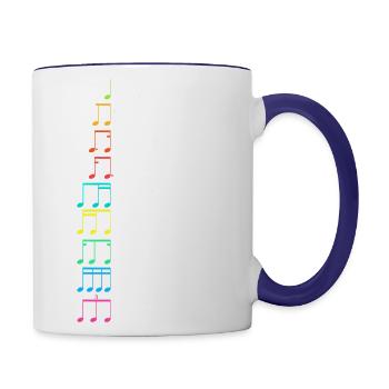 Classic Composers Classical Music Musical Notes - Contrast Coffee Mug - white/cobalt blue - Right