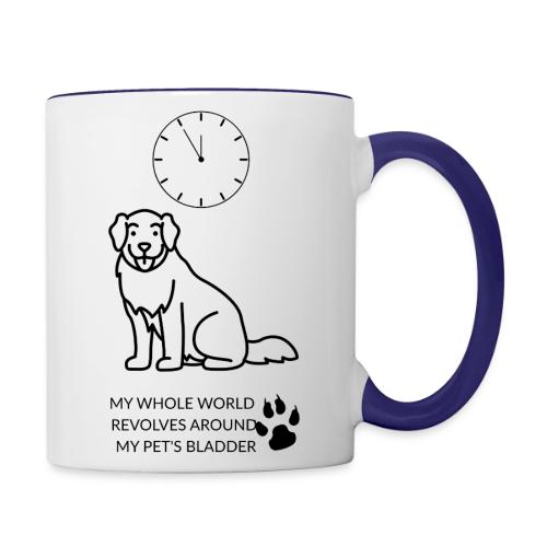 My Pet's Bladder World T-Shirt | Funny Dog/Cat Own - Contrast Coffee Mug