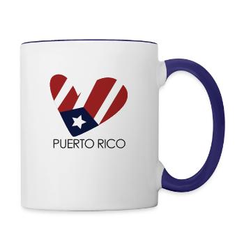 PR Heart - Contrast Coffee Mug - white/cobalt blue - Right