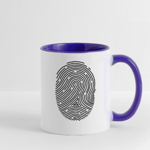 black_fingerprint - Contrast Coffee Mug