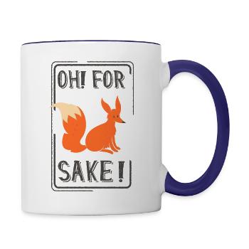 Oh For Sake - Contrast Coffee Mug - white/cobalt blue - Right