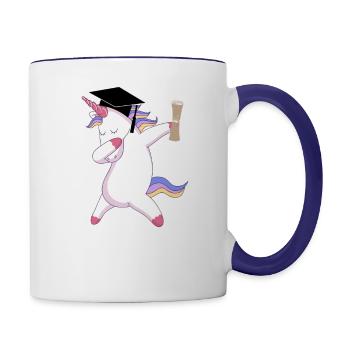 Kindergarten Graduation - Contrast Coffee Mug - white/cobalt blue - Right