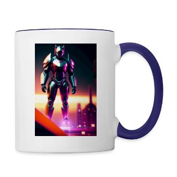 Ultra realistic arc nights fantastically detailed - Contrast Coffee Mug - white/cobalt blue - Right