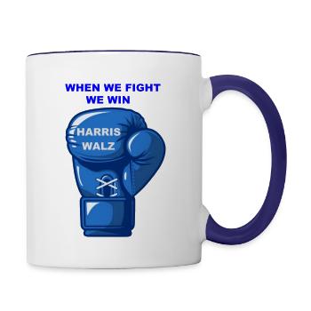 HARRIS WALZ 2024 - Contrast Coffee Mug - white/cobalt blue - Right