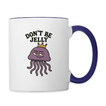 Don't Be Jelly - Contrast Coffee Mug - white/cobalt blue - Right
