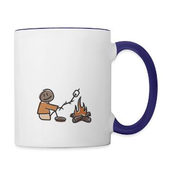 Just Roast It - Contrast Coffee Mug - white/cobalt blue - Right