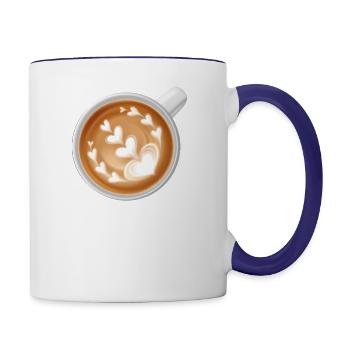 Latte Artist Coffee Lover - Contrast Coffee Mug - white/cobalt blue - Right