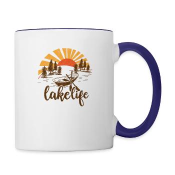 Original Lake Life - Contrast Coffee Mug - white/cobalt blue - Right