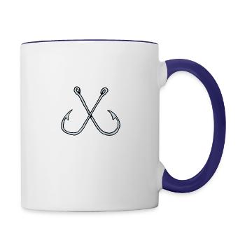 Part Time Hooker White Text - Contrast Coffee Mug - white/cobalt blue - Right