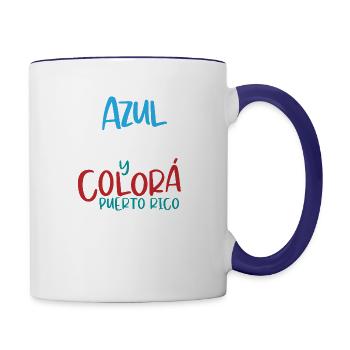 Puerto Rico Red White And Blue - Contrast Coffee Mug - white/cobalt blue - Right