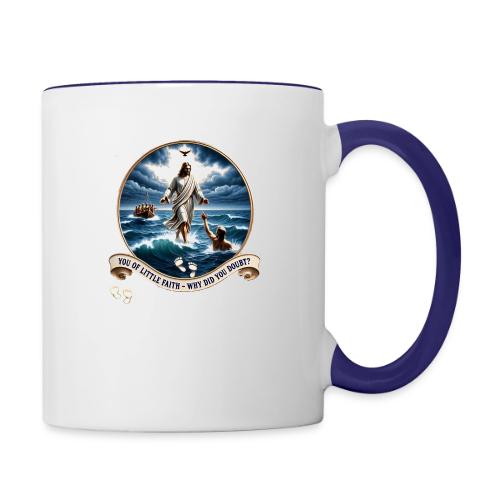 Walking On Water Faith T Shirt, Christian Miracle - Contrast Coffee Mug